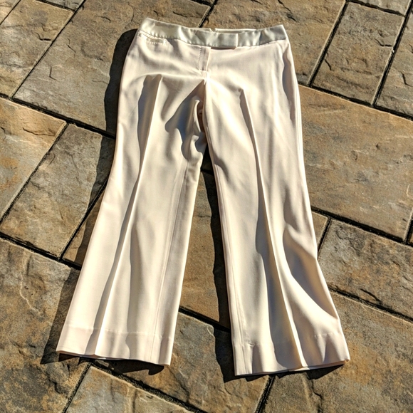 Ann Taylor wool blend cream trouser pants 10